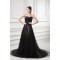 A-Line Fine Netting Sweetheart Sleeveless Long Black Prom/Formal Evening Dresses 02020820