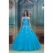 Ball Gown Satin Netting Floor-Length Pleats Prom/Formal Evening Dresses 02020824