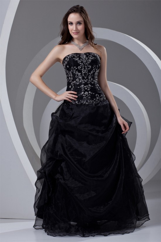 Satin Organza Beading Ball Gown Floor-Length Prom/Formal Evening Dresses 02020825 Satin Organza Beading Ball Gown Floor-Length Prom/Formal Evening Dresses 02020825