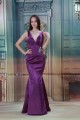Satin V-Neck Crystal Flora Pin Brush Sweep Train Prom/Formal Evening Dresses 02020827 Satin V-Neck Crystal Flora Pin Brush Sweep Train Prom/Formal Evening Dresses 02020827