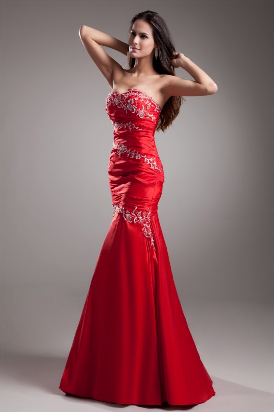 Mermaid/Trumpet Sequins Sweetheart Satin Prom/Formal Evening Dresses 02020830 Mermaid/Trumpet Sequins Sweetheart Satin Prom/Formal Evening Dresses 02020830