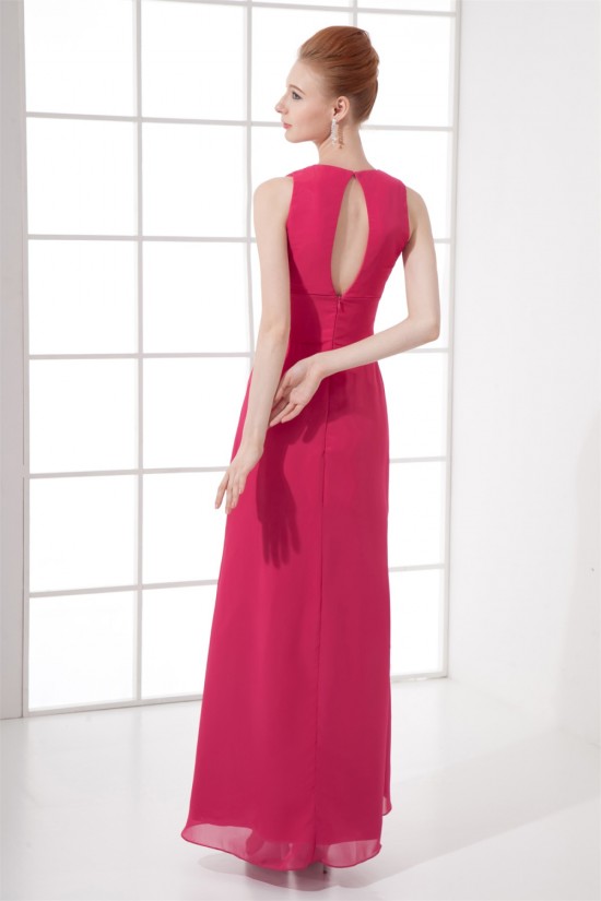 Sheath/Column Floor-Length Pleats V-Neck Formal Evening Bridesmaid Dresses 02020836 Sheath/Column Floor-Length Pleats V-Neck Formal Evening Bridesmaid Dresses 02020836