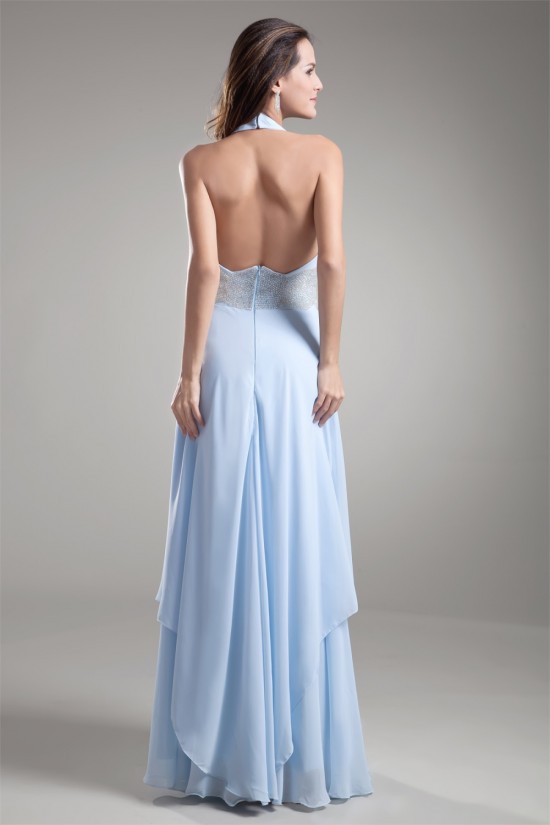 Sheath/Column Halter Sleeveless Chiffon Prom/Formal Evening Dresses 02020840 Sheath/Column Halter Sleeveless Chiffon Prom/Formal Evening Dresses 02020840