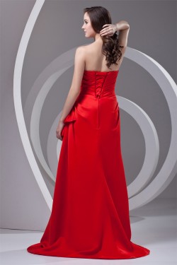 Sheath/Column Ruffles Brush Sweep Train Prom/Formal Evening Dresses 02020842