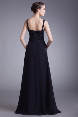 Sheath/Column Straps Pleats Floor-Length Prom/Formal Evening Dresses 02020846