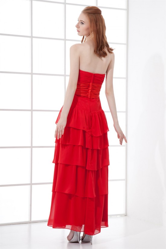 Sheath/Column Sweetheart Sleeveless Chiffon Elastic Woven Satin Prom/Formal Evening Dresses 02020847