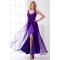 A-Line Chiffon Elastic Woven Satin  Prom/Formal Evening Dresses 02020849