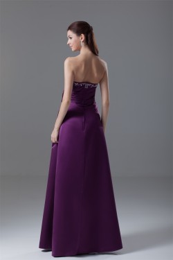 A-Line Floor-Length Beading Satin Prom/Formal Evening Dresses 02020853