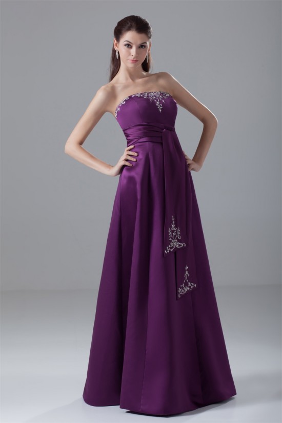 A-Line Floor-Length Beading Satin Prom/Formal Evening Dresses 02020853 A-Line Floor-Length Beading Satin Prom/Formal Evening Dresses 02020853