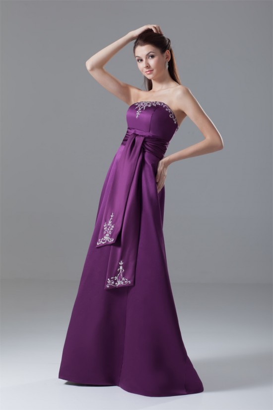 A-Line Floor-Length Beading Satin Prom/Formal Evening Dresses 02020853 A-Line Floor-Length Beading Satin Prom/Formal Evening Dresses 02020853