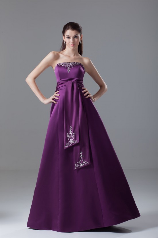 A-Line Floor-Length Beading Satin Prom/Formal Evening Dresses 02020853 A-Line Floor-Length Beading Satin Prom/Formal Evening Dresses 02020853
