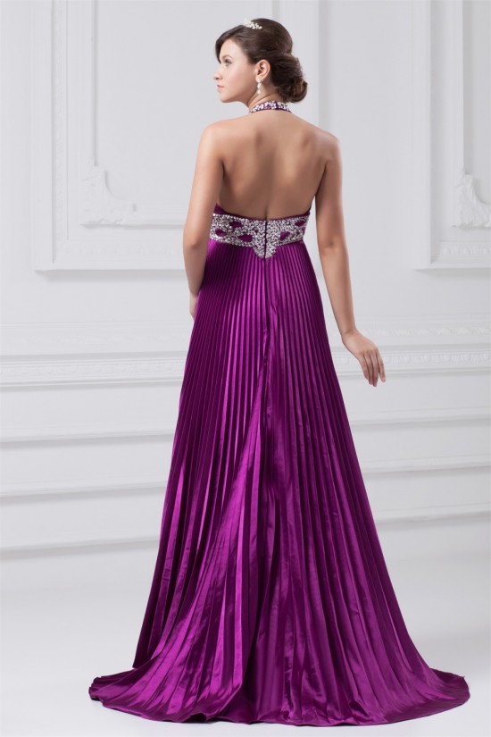 A-Line Halter Brush Sweep Train Long Purple Prom/Formal Evening Dresses 02020856 A-Line Halter Brush Sweep Train Long Purple Prom/Formal Evening Dresses 02020856