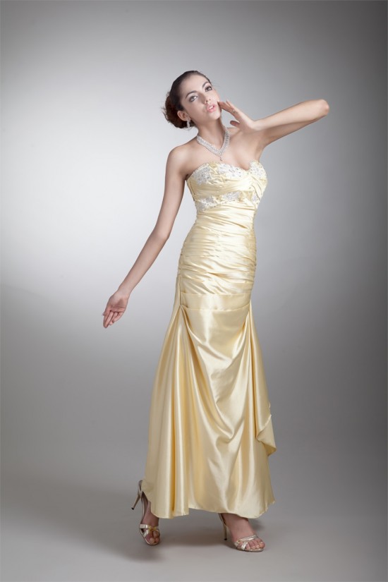 Sleeveless Ankle-Length Elastic Woven Satin Prom/Formal Evening Dresses 02020861 Sleeveless Ankle-Length Elastic Woven Satin Prom/Formal Evening Dresses 02020861