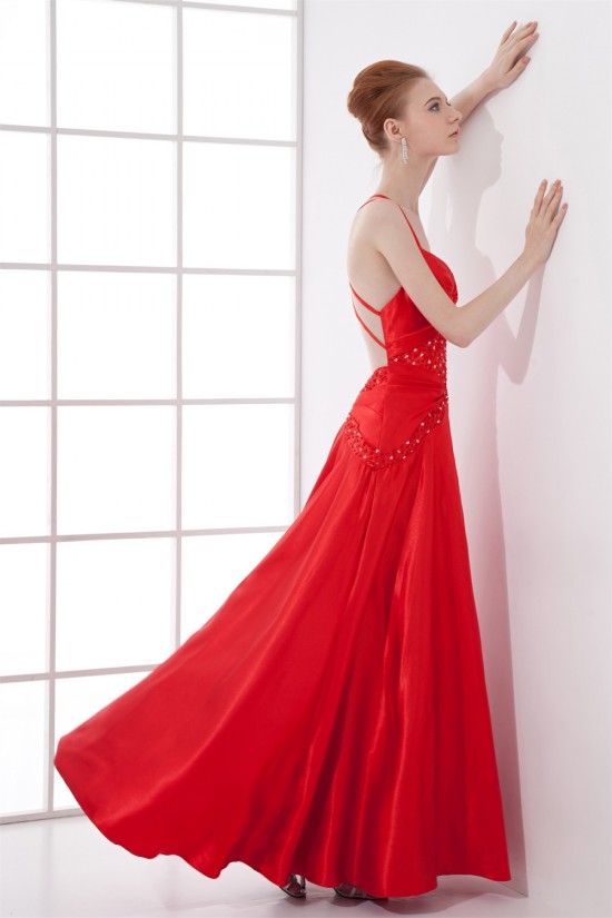 Sleeveless Ankle-Length Spaghetti Straps Prom/Formal Evening Dresses 02020863 Sleeveless Ankle-Length Spaghetti Straps Prom/Formal Evening Dresses 02020863