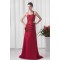 Sleeveless Brush Sweep Train Satin Chiffon Prom/Formal Evening Dresses 02020872
