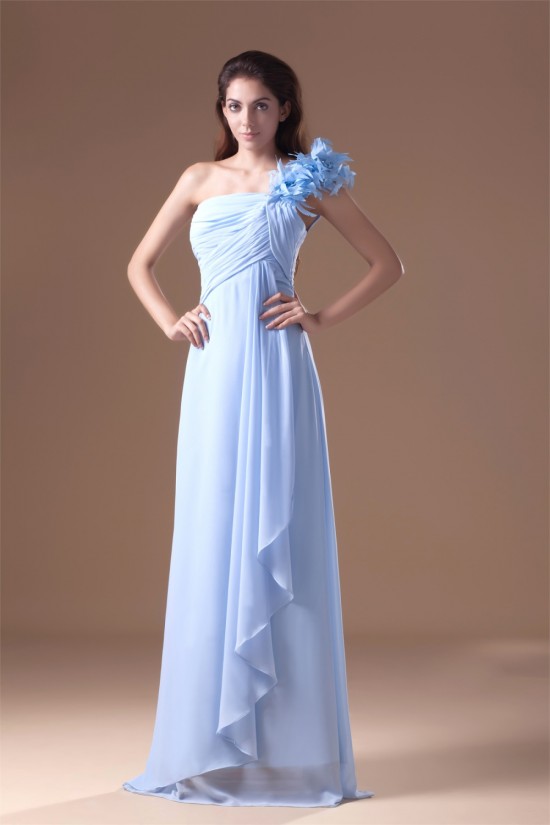 A-Line One-Shoulder Long Prom/Formal Evening Bridesmaid Dresses 02020875 A-Line One-Shoulder Long Prom/Formal Evening Bridesmaid Dresses 02020875