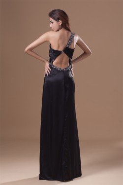 Sleeveless Elastic Woven Satin Beading A-Line Prom/Formal Evening Dresses 02020877