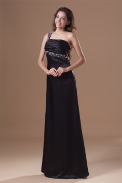Sleeveless Elastic Woven Satin Beading A-Line Prom/Formal Evening Dresses 02020877