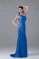 One-Shoulder Sleeveless Elastic Woven Satin Prom/Formal Evening Bridesmaid Dresses 02020879