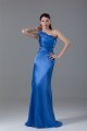 One-Shoulder Sleeveless Elastic Woven Satin Prom/Formal Evening Bridesmaid Dresses 02020879