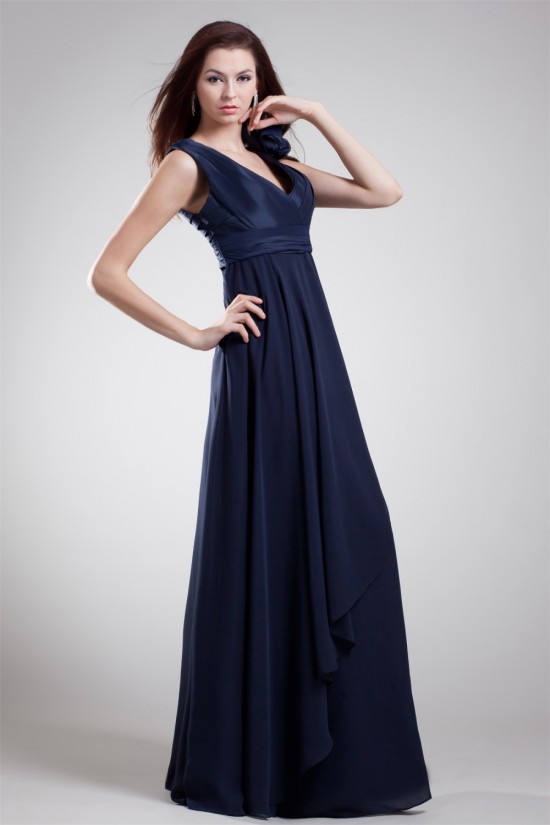 A-Line V-Neck Long Navy Blue Prom/Formal Evening Bridesmaid Dresses 02020881 A-Line V-Neck Long Navy Blue Prom/Formal Evening Bridesmaid Dresses 02020881