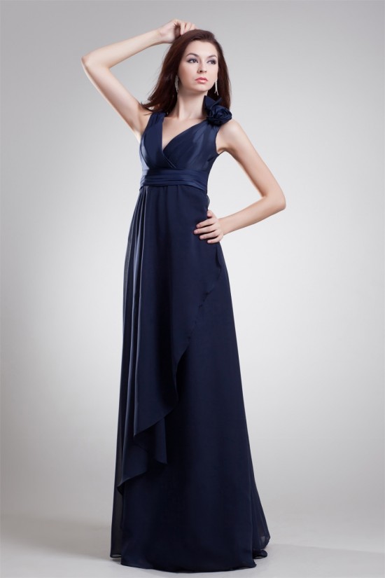 A-Line V-Neck Long Navy Blue Prom/Formal Evening Bridesmaid Dresses 02020881 A-Line V-Neck Long Navy Blue Prom/Formal Evening Bridesmaid Dresses 02020881