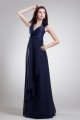 A-Line V-Neck Long Navy Blue Prom/Formal Evening Bridesmaid Dresses 02020881