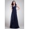 A-Line V-Neck Long Navy Blue Prom/Formal Evening Bridesmaid Dresses 02020881