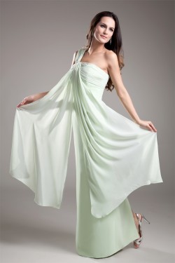 Sleeveless One-Shoulder Floor-Length Sheath/Column Prom/Formal Evening Dresses 02020890