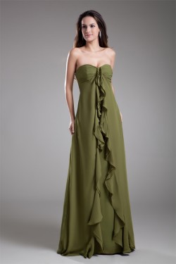 Sleeveless Pleats Soft Sweetheart Chiffon Prom/Formal Evening Bridesmaid Dresses 02020892