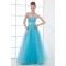 A-Line Beading Sleeveless Satin Fine Netting Prom/Formal Evening Dresses 02020894
