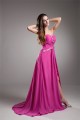 Sleeveless Split Side Chiffon Elastic Woven Satin Prom/Formal Evening Dresses 02020901
