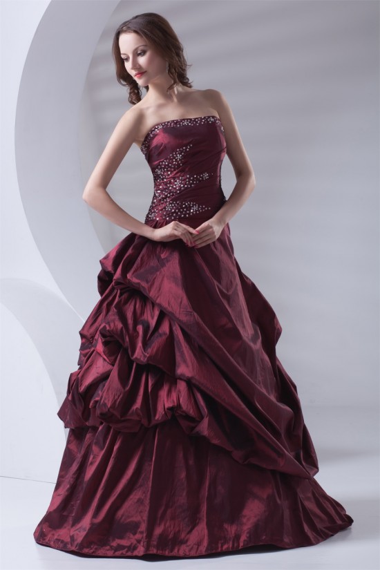 Sleeveless Strapless Floor-Length Ball Gown Prom/Formal Evening Dresses 02020902 Sleeveless Strapless Floor-Length Ball Gown Prom/Formal Evening Dresses 02020902