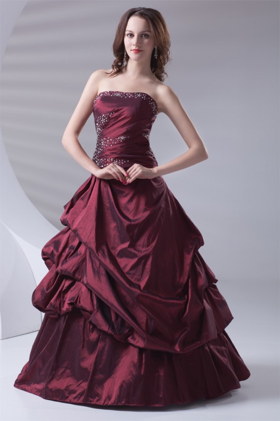 Sleeveless Strapless Floor-Length Ball Gown Prom/Formal Evening Dresses 02020902 Sleeveless Strapless Floor-Length Ball Gown Prom/Formal Evening Dresses 02020902