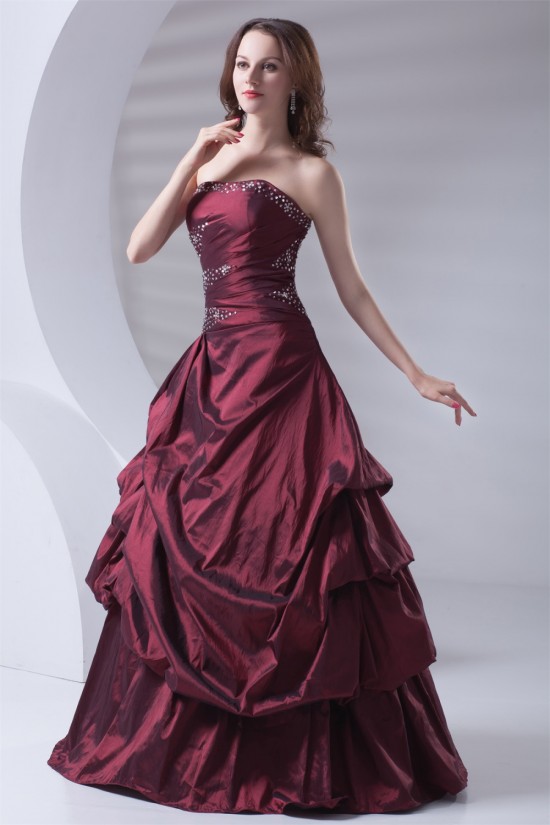 Sleeveless Strapless Floor-Length Ball Gown Prom/Formal Evening Dresses 02020902 Sleeveless Strapless Floor-Length Ball Gown Prom/Formal Evening Dresses 02020902