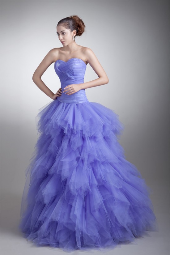 Sleeveless Sweetheart Tiered Floor-Length Prom/Formal Evening Dresses 02020906