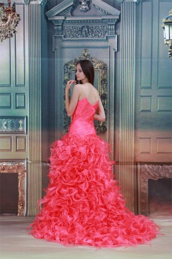 Soft Sweetheart Sleeveless A-Line Silk like Satin Icy Yarn Prom/Formal Evening Dresses 02020911