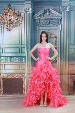 Soft Sweetheart Sleeveless A-Line Silk like Satin Icy Yarn Prom/Formal Evening Dresses 02020911