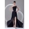 Split Front Chiffon Elastic Woven Satin Prom/Formal Evening Dresses 02020912