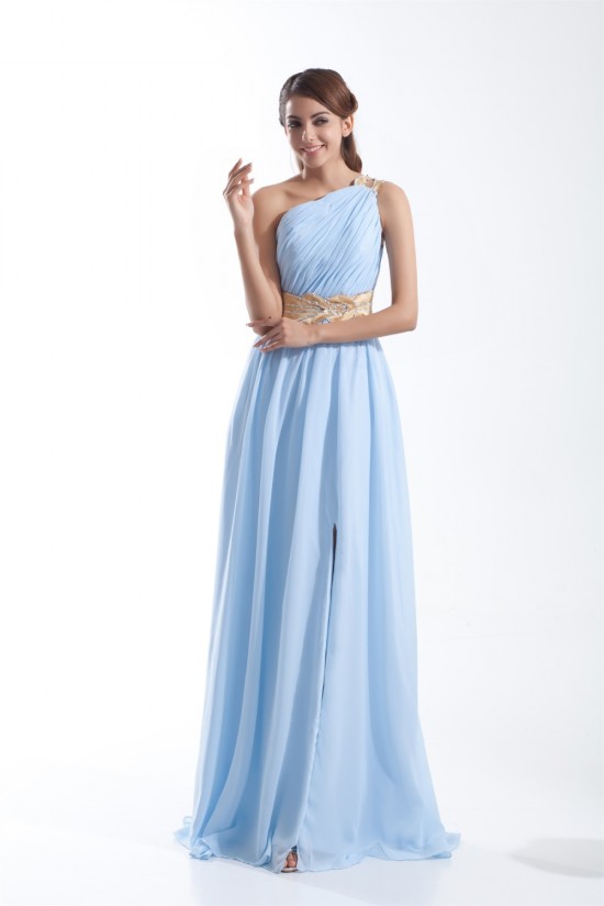 Split Front Chiffon Silk like Satin Sheath/Column Prom/Formal Evening Dresses 02020913 Split Front Chiffon Silk like Satin Sheath/Column Prom/Formal Evening Dresses 02020913