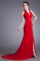 Split Side Sleeveless Halter Chiffon Elastic Woven Satin Prom/Formal Evening Dresses 02020914 Split Side Sleeveless Halter Chiffon Elastic Woven Satin Prom/Formal Evening Dresses 02020914