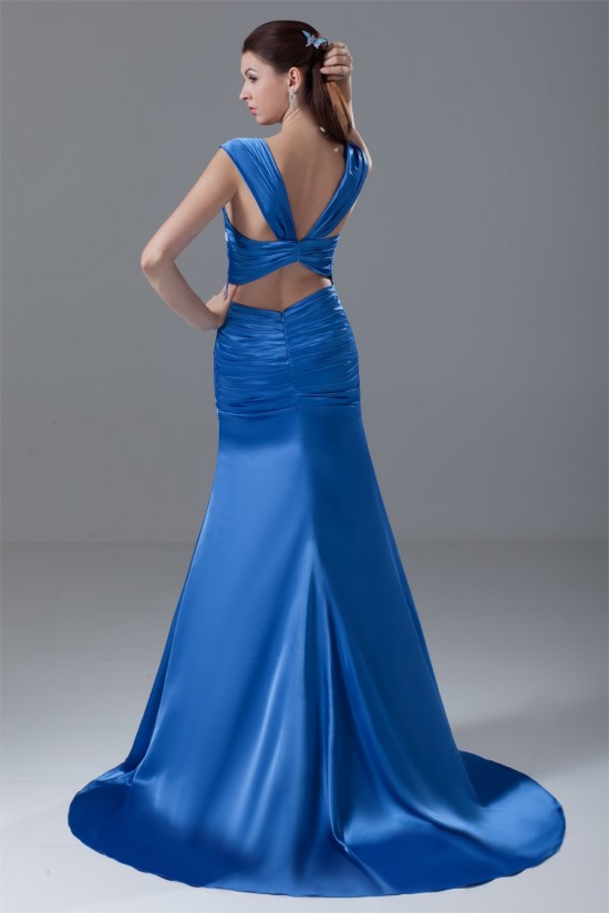 Square Mermaid/Trumpet Elastic Woven Satin Prom/Formal Evening Dresses 02020915 Square Mermaid/Trumpet Elastic Woven Satin Prom/Formal Evening Dresses 02020915