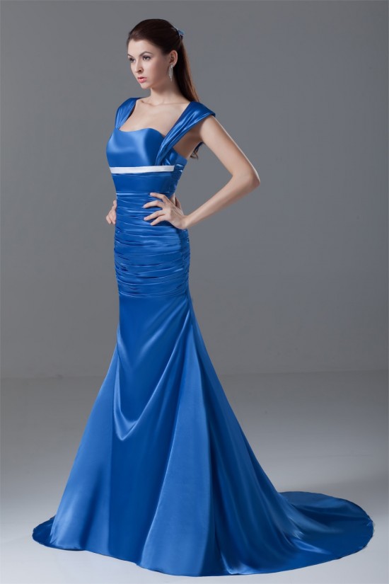 Square Mermaid/Trumpet Elastic Woven Satin Prom/Formal Evening Dresses 02020915 Square Mermaid/Trumpet Elastic Woven Satin Prom/Formal Evening Dresses 02020915