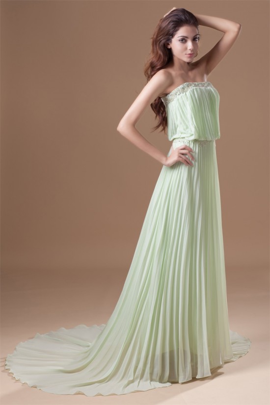A-Line Strapless Chiffon Prom/Formal Evening Dresses 02020921