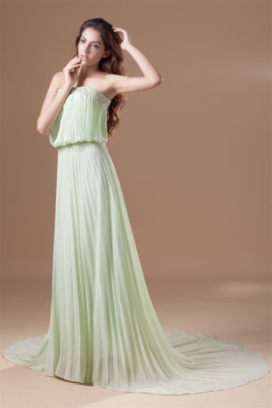 A-Line Strapless Chiffon Prom/Formal Evening Dresses 02020921