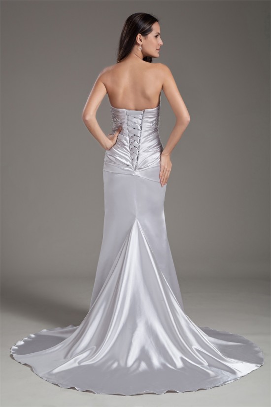 Strapless Elastic Woven Satin Court Train Prom/Formal Evening Dresses 02020922 Strapless Elastic Woven Satin Court Train Prom/Formal Evening Dresses 02020922
