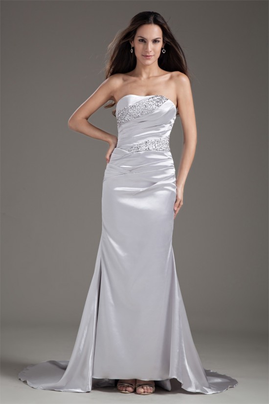 Strapless Elastic Woven Satin Court Train Prom/Formal Evening Dresses 02020922 Strapless Elastic Woven Satin Court Train Prom/Formal Evening Dresses 02020922