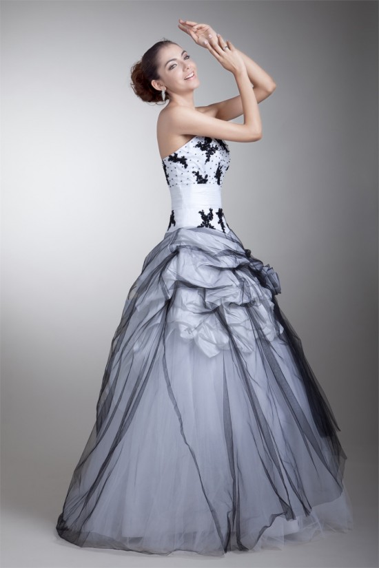Strapless Satin Net Floor-Length Ball Gown Prom/Formal Evening Dresses 02020926 Strapless Satin Net Floor-Length Ball Gown Prom/Formal Evening Dresses 02020926