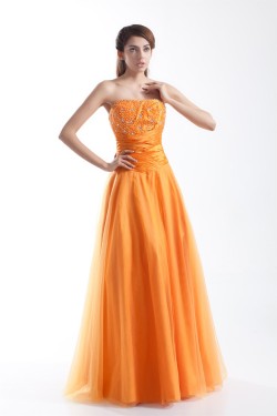 A-Line Strapless Sleeveless Floor-Length Prom/Formal Evening Dresses 02020927
