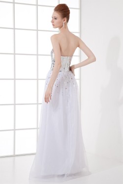 Sweetheart A-Line Sequins Organza Elastic Woven Satin Sequins Dresses 02020934